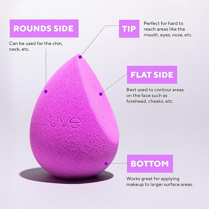 Makeup Blender Sponge Set, Streak Free Application of Liquid, Powder & Cream Foundation, Professional Complexion Blending Tool, Cruelty Free, Vegan, Latex Free, Pack of 3 Helio