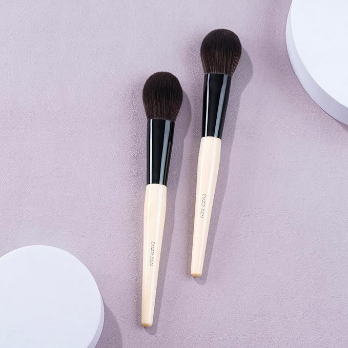 Natural Blush Brush, Black Goat Hair Makeup Brushes, Blush Makeup, Natural Hair Powder Brush, Detail Blush Brushes, Fluffy Blush Brush for Cheeks, Nose Contour Brush. (804B)