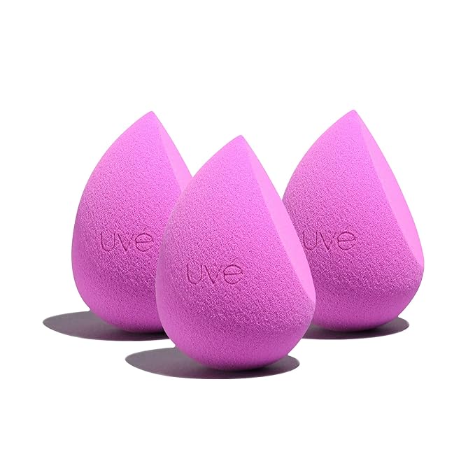 Makeup Blender Sponge Set, Streak Free Application of Liquid, Powder & Cream Foundation, Professional Complexion Blending Tool, Cruelty Free, Vegan, Latex Free, Pack of 3 Helio