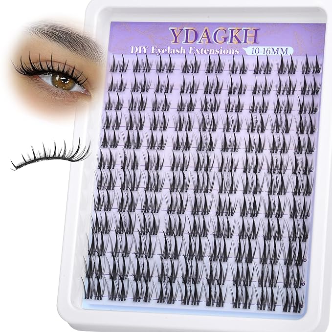 Lash Clusters with Spikes Anime Cluster Eyelashes Spiky Individuals Lashes Invisible Band Wispy Lash Extension Manga Cluster Eyelash Extension 10-16mm DIY Doll Natural Lash Extension