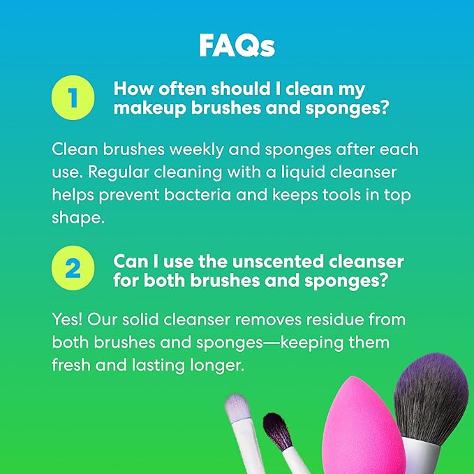beautyblender Blendercleanser Tool Scrub Solid Cleanser – Unscented Scented Makeup Sponge & Brush Cleansing Bar – Hand, Sponge, and Brush Cleanser, Removes Makeup & Buildup, Travel-Friendly, 1 oz