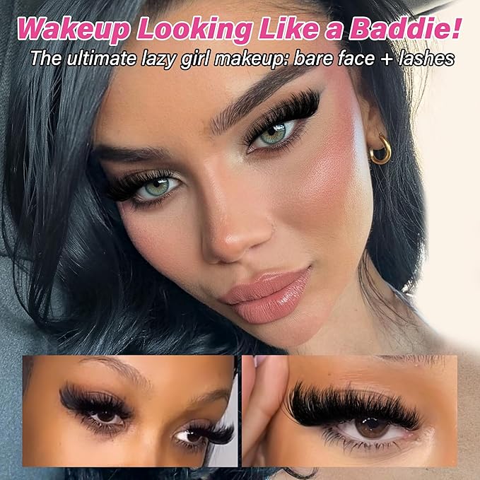 Fluffy Volume Lash Clusters Extensions 60D 80D 100D Eyelash Clusters 10-18MM Individual Lashes 270PCS Faux Mink Cluster Eyelash Extensions DIY Long Lasting Lash Extension