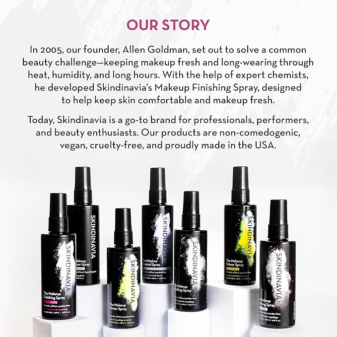 Skindinavia The Makeup Finishing Spray, Bridal Makeup Setting Spray, All-Day Wear, Long-Lasting Up to 16+ Hours, Heat-Resistant & Waterproof, Wedding Day, Bridal Shower Gift, 4.0 Oz