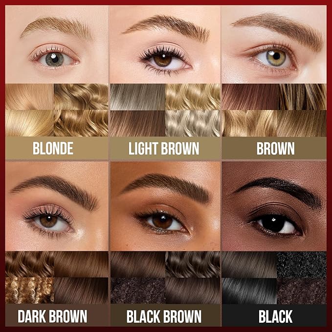 Vevivia Eyebrow Pencils for Women - Eyebrow Pen with 4D Brush-Tip & Curved Tip for Natural Fuller-Looking Brows, Precise Hair-Like Strokes for All Brow Types, Last All-Day Eyebrow Makeup, Brown