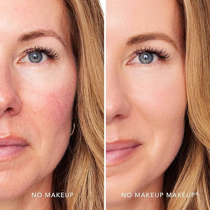 No Makeup Makeup Long-Lasting Lightweight Foundation & Brush Duo | Cruelty-Free, Fragrance-Free, Buildable, Transfer-Proof Makeup (Light Medium)