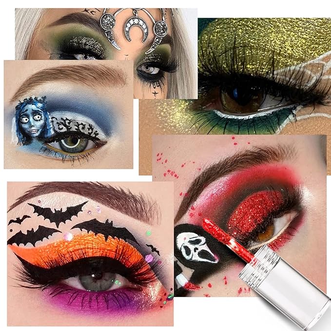 CHARMACY Liquid Duochrome Eyeshadow, Multi-Dimensional Eye Looks, Long Lasting Glitter Eye Shadow Sets Metallic Pigments, Quick Drying, Sparkling Shiny Eye Makeup for Beginners, 1.6g (#20)