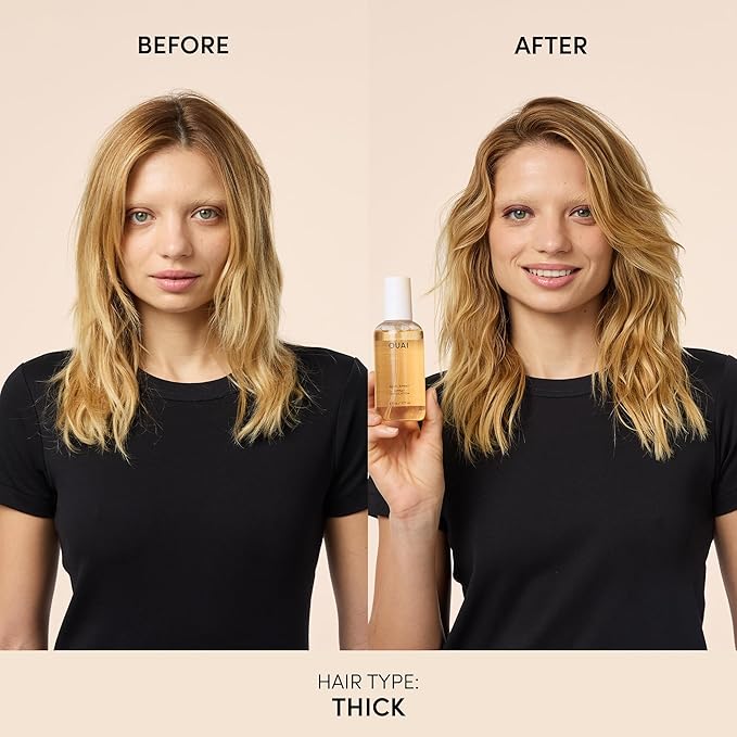 OUAI Wave Spray - Texture Spray for Hair with Coconut Oil & Rice Protein - Adds Texture, Volume & Shine for Beach Waves - Paraben Free, Safe for Color & Keratin-Treated Hair (6 fl oz) | for Hair, with Coconut Oil, Adds Texture, Volume, Shine, for Beach...