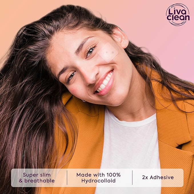 Livaclean 40CT Large Pimple Patches for Face - Big Pimple Patches Large Hydrocolloid Patch for Blemishes - Body Nose Forehead Chin Acne Patch - XL Zit Stickers