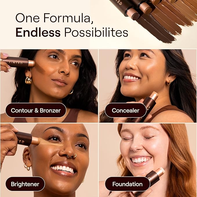 Live Tinted HUESTICK Complexion Stick - Medium-to-Full Buildable Coverage - Soft Matte Finish - Multitasking Makeup Stick - Lightweight, Creamy Formula - Shade 15