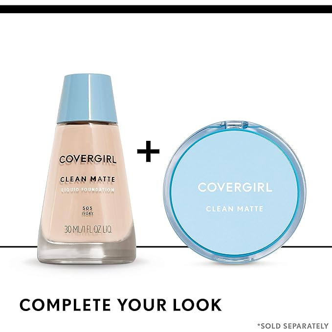 COVERGIRL Clean Matte Pressed Powder Tawny 10 g (Packaging may vary) (Pack of 2)