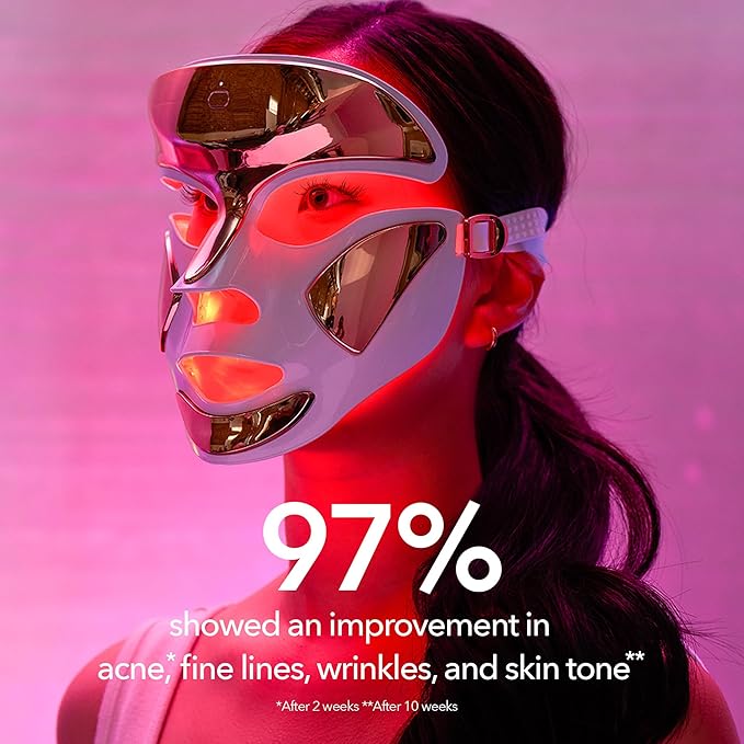 Dr. Dennis Gross DRx SpectraLite FaceWare Pro – LED Face Mask for Skin Rejuvenation with Dual Red & Blue Light Therapy, FSA HSA Eligible