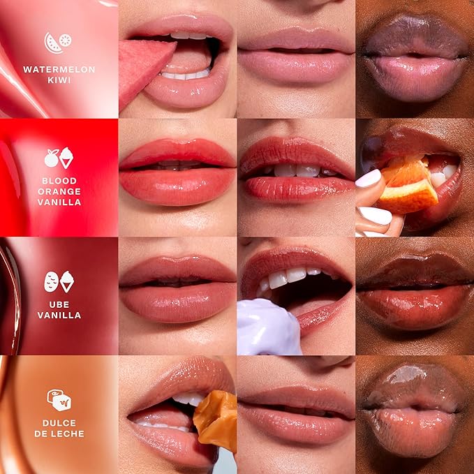 Tower 28 LipSoftie Hydrating Tinted Lip Treatment Balm, Moisturizing Lip Mask for Chapped Lips - Dulce de Leche Flavor, Sheer Nude Gloss