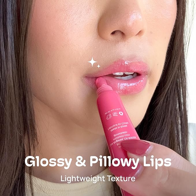 MIXIK 123 Lip Jelly, Sheer Glossy Lip Gloss with Vitamin 10 Complex & Nourishing Oils, Hydrating, Vegan, Cruelty-Free, Non-Sticky Jelly Lip Stain, 0.3 fl oz (9ml) (Cherry Love)