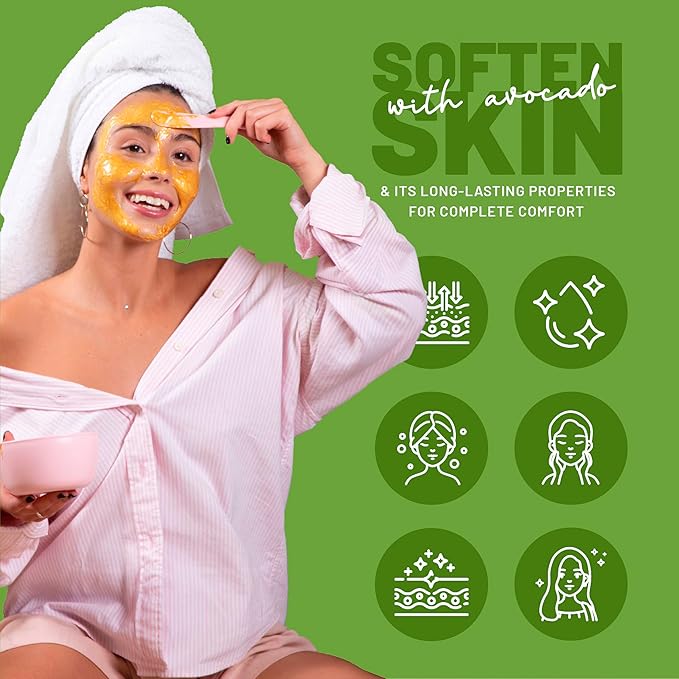 BRÜUN Peel-Off Avocado Jelly Mask for Face Care – A 23 fl oz Rubber Jar for 30 to 35 Treatments – A Skin Care Moisturizing Gel Mask of Spa Set for Men, Women and Adults