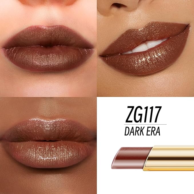 Depuplum Brown Lipstick Moisturizing for Women Shimmer Tinted Lip Balm Hydrating Nourishing Chocolate Lip Gloss Vegan& Cruelty Free Lip Makeup, ZG117 Dark Era
