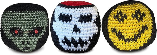 World Footbag Faces Footbag, 3 Pack