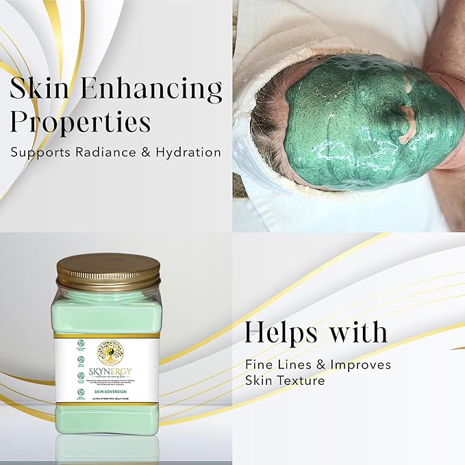 Skin Sovereign Jelly Mask - Professional Peel Off Mask for Hydration & Glow - Vajafacial Jelly Mask - Spa Grade Skincare Mask for Home Use, HydroGlo Face Mask |12 Applications (30 Fl Oz)