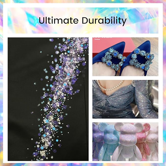 Novani Rhinestones 3000Pcs Flatback Crystal Round Loose Gemstones Glass Rhinestones for Crafts Makeup Nail Art Clothes Shoes DIY Decorations(SS6, 1.9-2.0mm,Aquamarine AB)