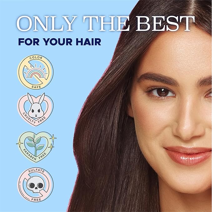 Luseta Color Brightening Blue Shampoo for Brunettes and Brassy Orange Tones, Hair Care Routine Shmapoo for Color Treated Hair, Sulfate Phosphate & Paraben Free 16.9oz