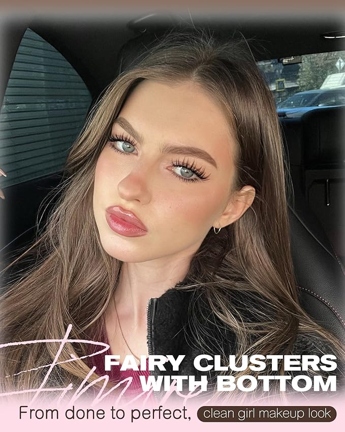 Wispy Lash Clusters Natural Eyelash Clusters Manga Cluster Eyelash Extensions 10-16MM Anime Individual Lashes Clusters with Bottom Lashes Easy to Apply DIY Lash Extension at Home 184Pcs Pack
