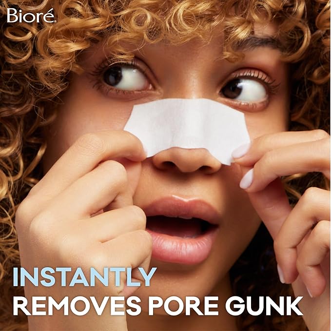 Bioré Original Blackhead Remover Strips, Deep Cleansing Nose Strips With Instant Pore Unclogging, Features C-Bond Technology, Oil-Free, Non-Comedogenic Use, 14 Count, Pack of 4