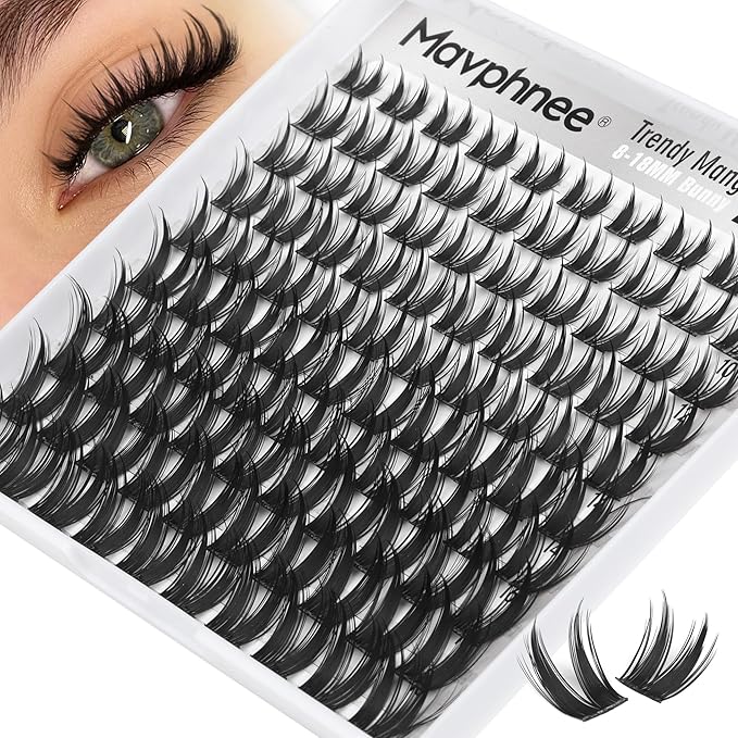 Manga Lash Clusters Bunny Wispy Fairy Cluster Eyelash Extensions Spiky Individual Lashes Anime Cluster Lashes Manhua Eyelash Clusters Natural Lash Extensions 8-18MM DIY Lash Pack CC Curve Doll Eye