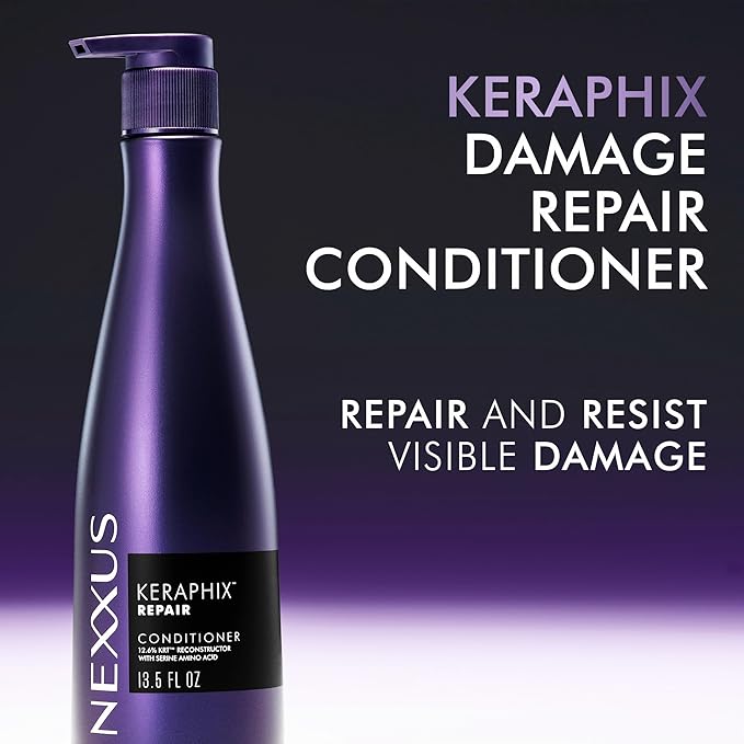 Nexxus Keraphix Conditioner Keraphix with ProteinFusion for Damaged Hair With Keratin Protein and Black Rice 13.5 oz