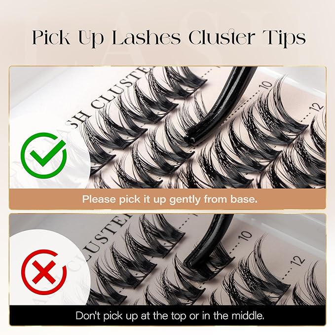 BEFER Lash Clusters, 120 Pcs D Curl Eyelash Clusters Volume Individual Lashes Extensions 10-16MM Wispy Eyelash with Tweezers DIY At Home(FD43,Seraphic)