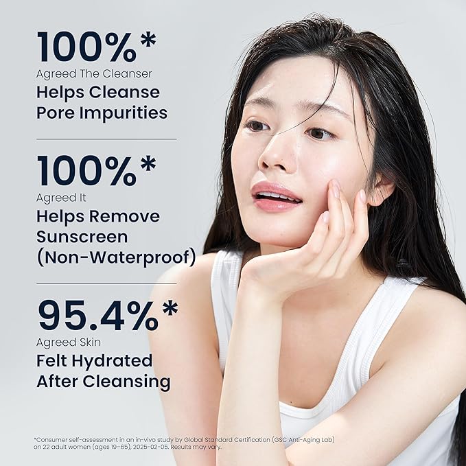 Pore Deeptox Cleansing Foam, Charcoal + BHA & Succinic Acid, One-Step Pore-Purifying Cleanser, 10-Weight Hyaluronic, 4.06 fl oz (120 mL) | Korean Face Wash for Oily & Sensitive Skin