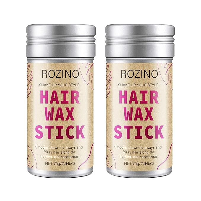 Hair Wax Stick, 2 Pack - Multi-Purpose Styling Stick to Tame Flyaways, Frizz Control for Sleek Ponytails, Buns & Edge Control - For Women & Kids， All Hair Types