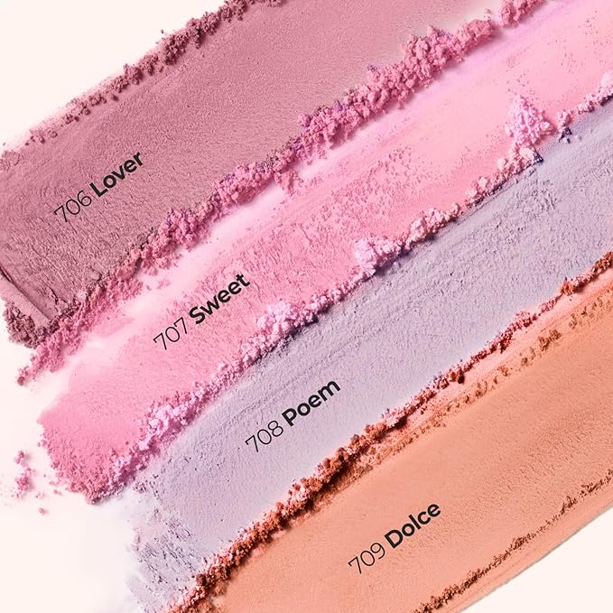 Laka Love Silk Blush, Radiant Powder Blush, Silky, Buildable Color with a Natural Glow, Long Lasting, Moisturizing Formula for a Fresh, Flushed Look, K-Beauty (#702 Fantasy)