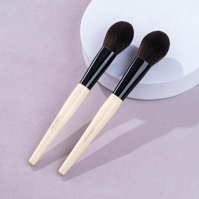 Natural Blush Brush, Black Goat Hair Makeup Brushes, Blush Makeup, Natural Hair Powder Brush, Detail Blush Brushes, Fluffy Blush Brush for Cheeks, Nose Contour Brush. (804B)
