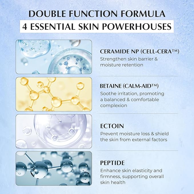 JEU'DEMEURE DermiShuttle DD Cream Aqua – Deep Hydration & Barrier Repair Moisturizer for Face, Neck & Hands – Peptide, Ceramide, Niacinamide, Hyaluronic Acid, Brightening Korean Skincare Cream