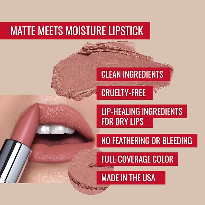 Runway Rogue ‘Booked Out’ Matte Nude and Rose 90s Vibe Lipstick Bundle with ‘A List’ Soft Pink Mauve Designer Liner Lip Liner Pencil and Sharpener