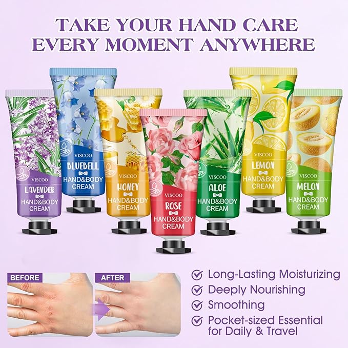 28 Pack Hand Cream Gifts Set for Women, Valentines Day Gifts for Her, Birthday Gifts for Women, Teacher Appreciation, Mini Moisturizing Hand Lotion Travel Size in Bulk for Dry Cracked Hands