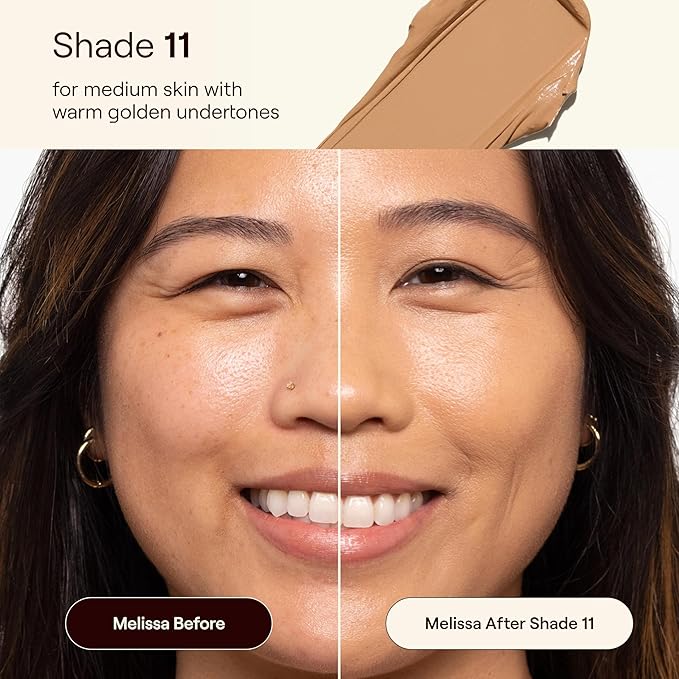 Live Tinted HUESTICK Complexion Stick - Medium-to-Full Buildable Coverage - Soft Matte Finish - Multitasking Makeup Stick - Lightweight, Creamy Formula - Shade 11