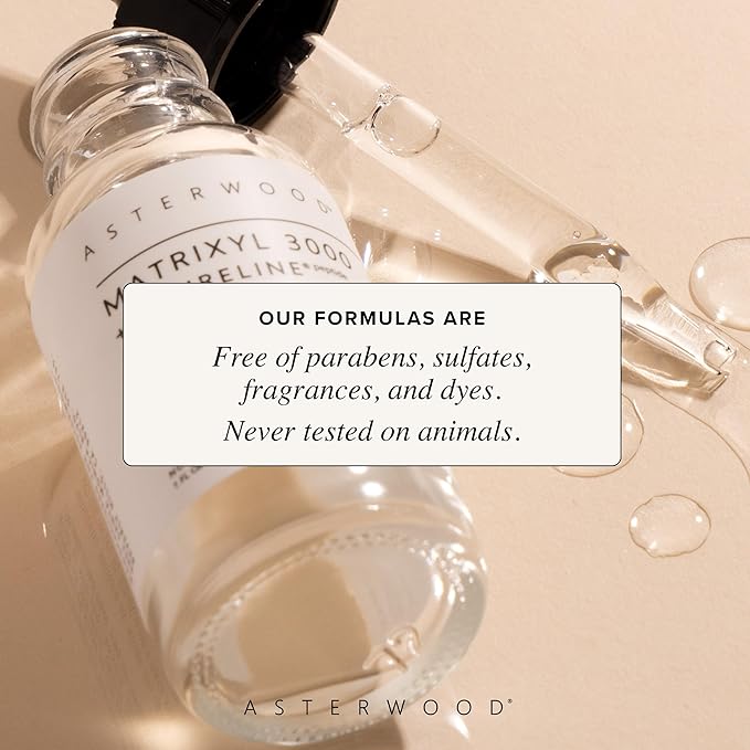 Asterwood Matrixyl 3000 + Argireline Serum for Face - Multi Peptide Serum with Hyaluronic Acid - Anti-Aging, Wrinkle Reducing, Collagen Boosting - Fragrance-Free - 8 Fl Oz