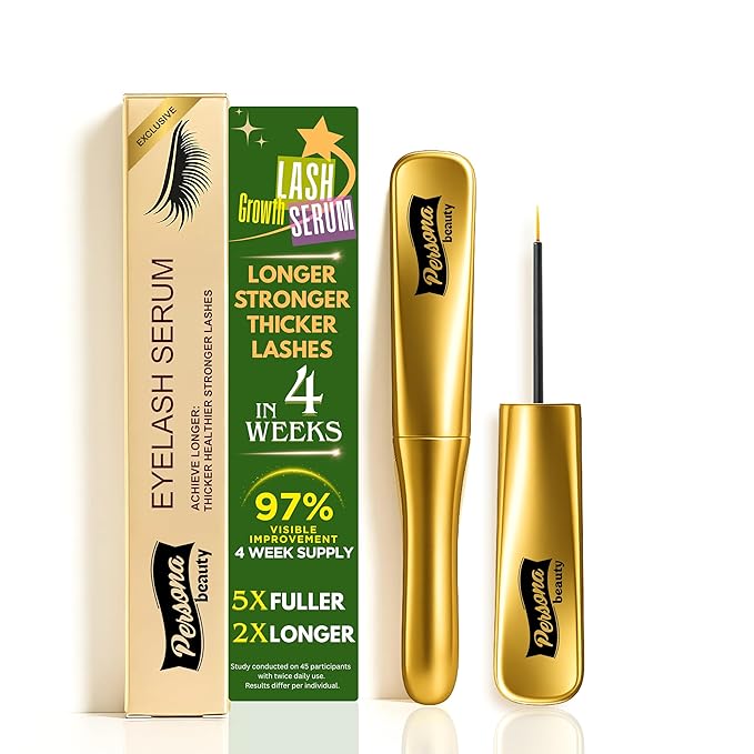 Eyelash Serum - Fast Acting Lash Growth Serum with Biotin Peptides Hyaluronic Acid for Longer Fuller Stronger Lashes in 2-4 Weeks – Vegan, Without Prostaglandin, Safe for Sensitive Eyes, 5ml