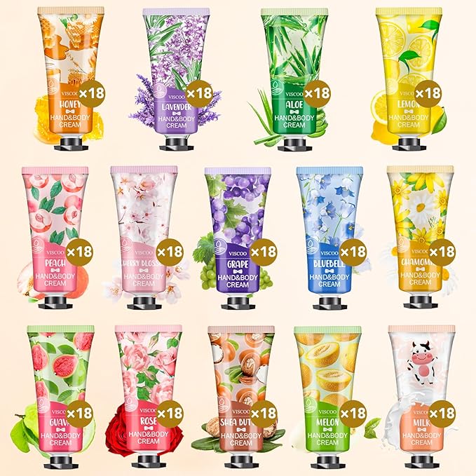 252 Pack Hand Cream Gifts Set for Women, Valentines Day Gifts for Her, Birthday Gifts for Women, Teacher Appreciation, Mini Moisturizing Hand Lotion Travel Size in Bulk for Dry Cracked Hands