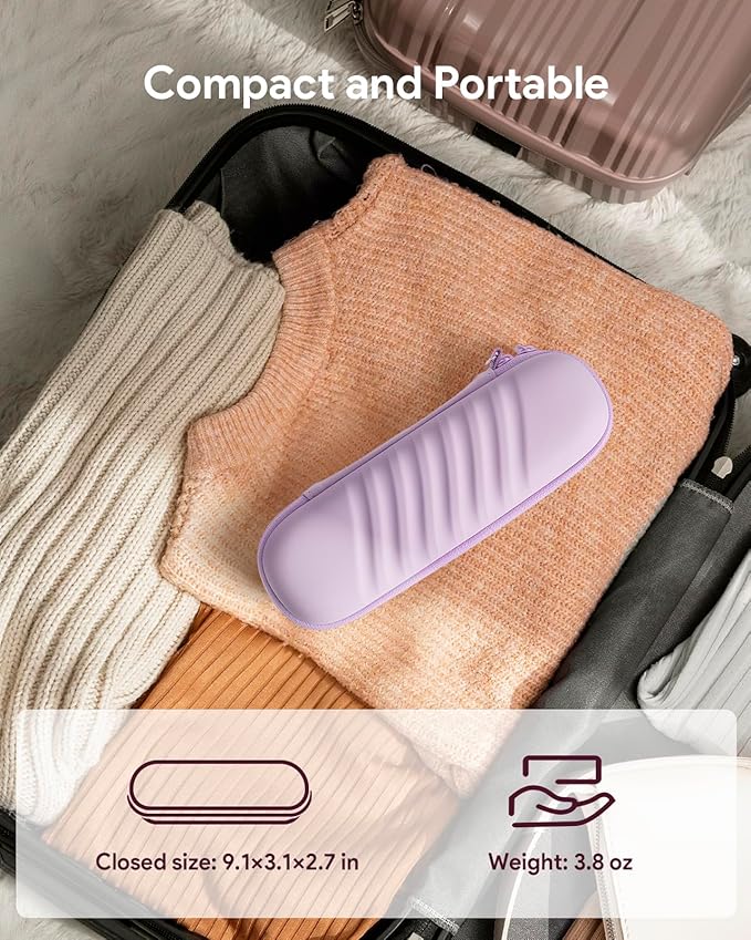 SQERO Electric Toothbrush Case for Oral-B Pro/iO/Philips Sonicare, Waterproof Traveling Toothbrush Storage Bag with Mesh Pocket Covers Protection
