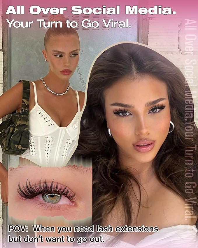 EYDEVRO Manga Lash Clusters Kit Natural Fairy Eyelash Clusters Kit Anime Cluster Eyelash Extensions Kit 10-16mm Spiky Wispy DIY Lash Extension Kit Waterproof Lash Bond and Seal Tweezers Brush