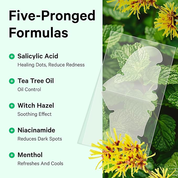 Sosky Patches for Nose, Hydrocolloid Pimple & Pore Nose Patches, Absorbs Oil Overnight Nose Pore Strips, Targets Pimples, Zits and Pores, FSA Eligible Acne Patches, Clear Skin 14 Count