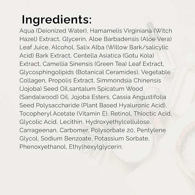 Baskah Ceramide & Collagen Serum – Hydrating Night Serum for Dry, Damaged Skin, Restores Skin Barrier & Firms for a Plump, Healthy Glow