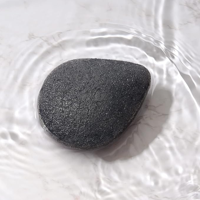 Julep Single Konjac Sponge - Face - Skin-Clarifying Charcoal Gentle Exfoliating Cleansing Tool with Convenient Suction Cup Hook