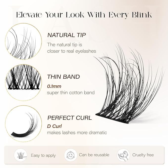 BEFER Lash Clusters Kit, 120 Pcs 3D Curl Eyelash Clusters Volume Individual Lashes Extensions 10-16MM Wispy Eyelash with Tweezers DIY At Home(Vigor, ZE02,Kit)