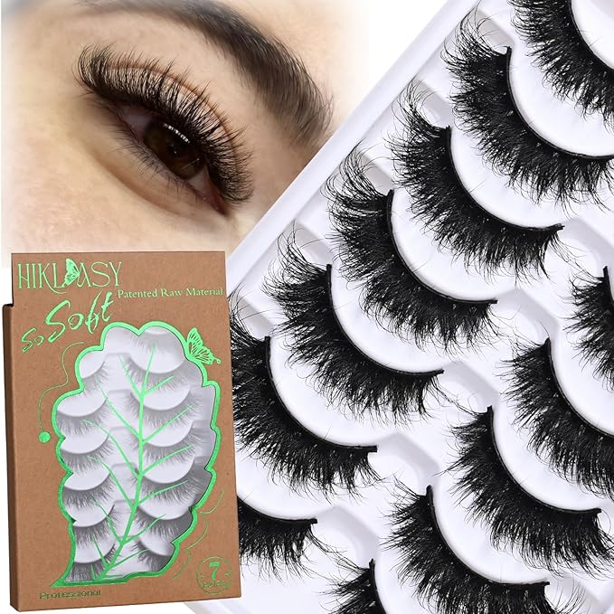 SinuVelve Dark Full Lashes 16mm Wispy Eye Lashes Flexible Band Volume False Eyelashes Cateye Soft Light Weight Fake Lashes Strips Like Mink Lashes D Curl Pestañas Postizas Reusalble By Hiklasy