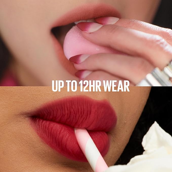 MAYBELLINE Super Stay Teddy Lip Tint, Long Lasting Matte Lipstick for Up To 12HR Wear, Velvet Choker, 1 Count