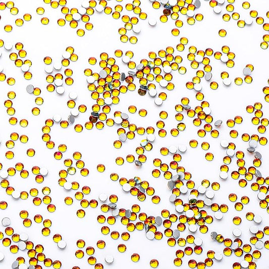 1440Pcs Blaze Crystal Rhinestones,Glass Flatback Rhinestones Small Gemstones for Nail Face Makeup Art Crafts Clothes Decoration-(SS8,2.4mm,Blaze)