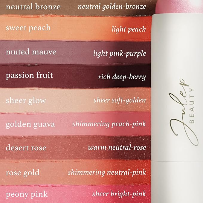 Julep Skip The Brush Cream to Powder Blush Stick - Rose Gold - Blendable and Buildable Color - 2-in-1 Blush and Lip Makeup Stick