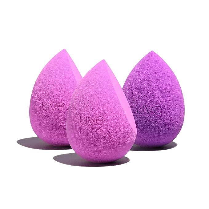 Helio Makeup Blender Sponge, Streak Free Application of Liquid, Powder & Cream Foundation, Professional Complexion Blending Tool, Cruelty Free, Vegan, Latex Free
